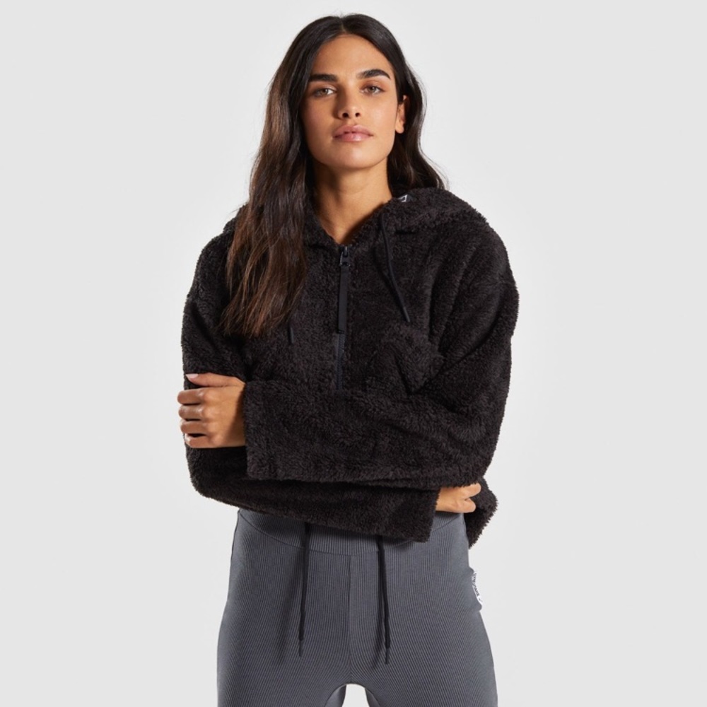 Gymshark Cosy Zip Hoodie Black Marl